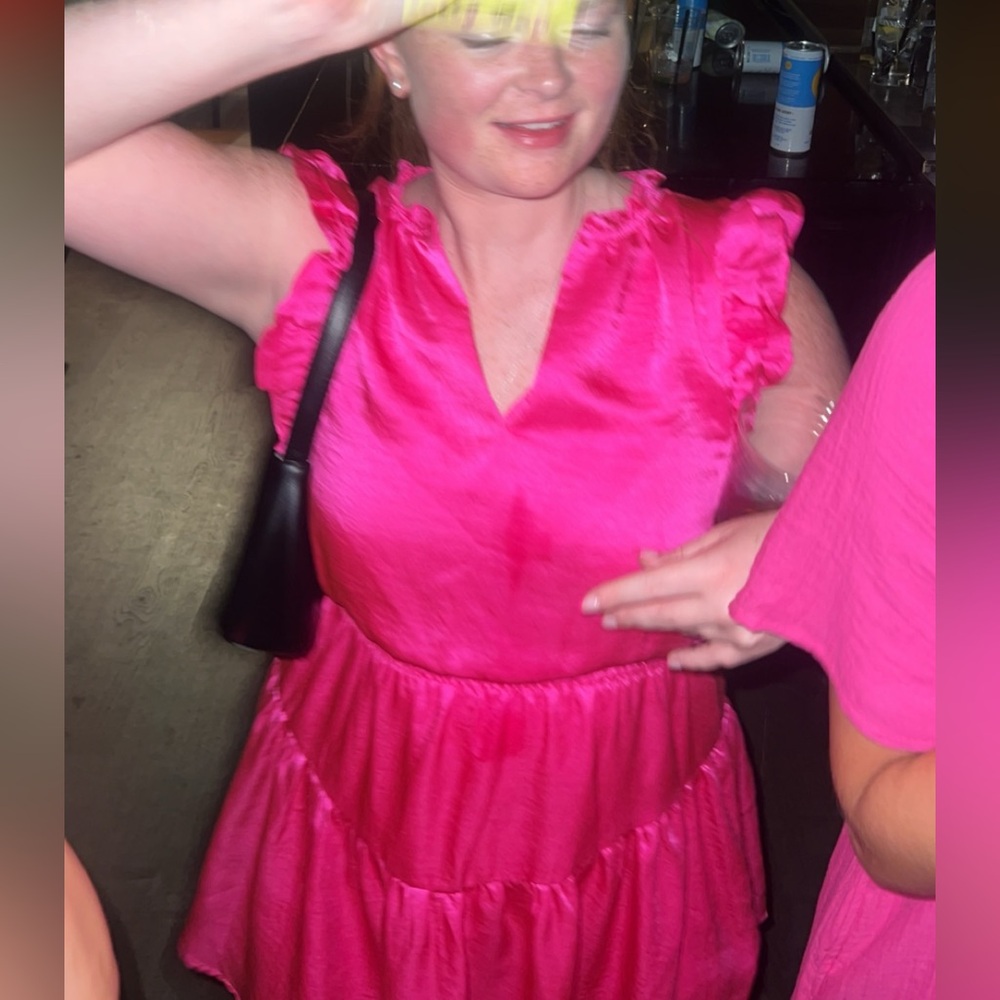 Steve Madden Vibrant Pink Ruffle dress